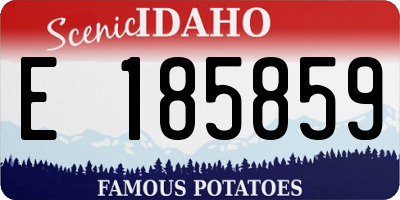 ID license plate E185859