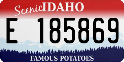 ID license plate E185869