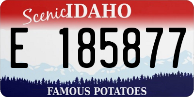 ID license plate E185877