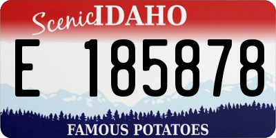 ID license plate E185878