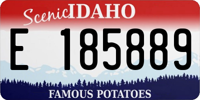 ID license plate E185889
