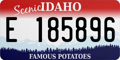 ID license plate E185896