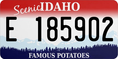 ID license plate E185902