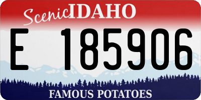 ID license plate E185906