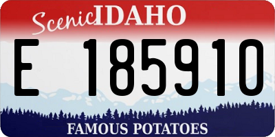 ID license plate E185910