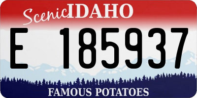 ID license plate E185937