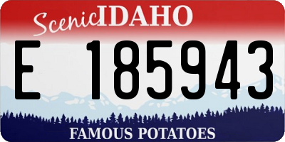 ID license plate E185943