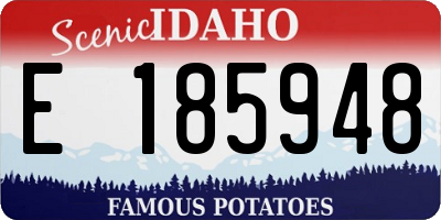 ID license plate E185948