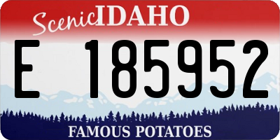 ID license plate E185952
