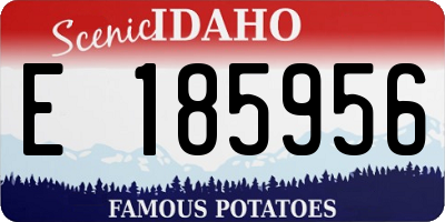 ID license plate E185956