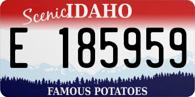 ID license plate E185959