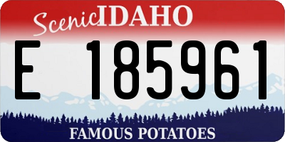 ID license plate E185961