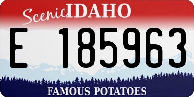 ID license plate E185963