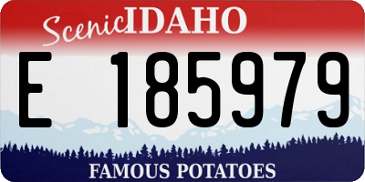 ID license plate E185979