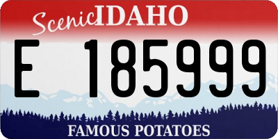 ID license plate E185999