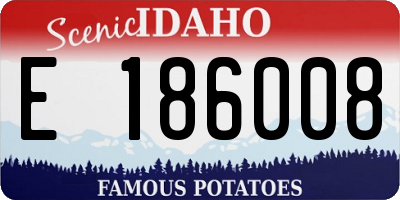 ID license plate E186008