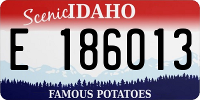 ID license plate E186013