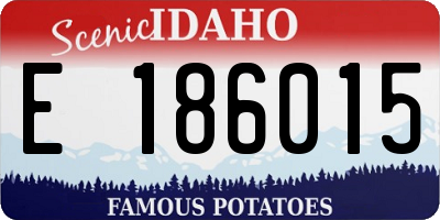 ID license plate E186015