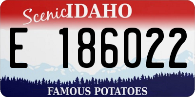 ID license plate E186022