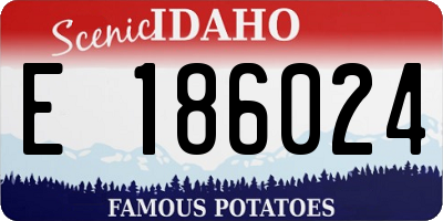 ID license plate E186024