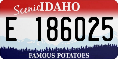 ID license plate E186025