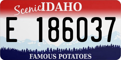 ID license plate E186037