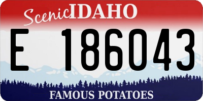 ID license plate E186043