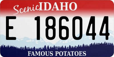 ID license plate E186044