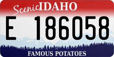 ID license plate E186058