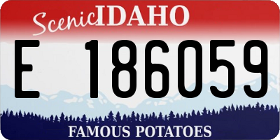 ID license plate E186059