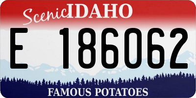 ID license plate E186062