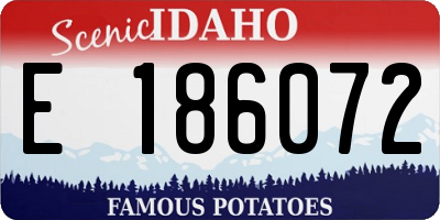 ID license plate E186072