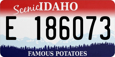 ID license plate E186073