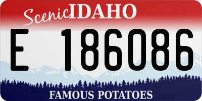 ID license plate E186086