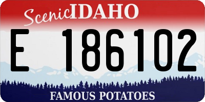ID license plate E186102