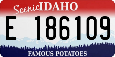 ID license plate E186109