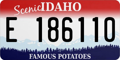 ID license plate E186110