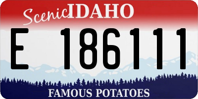 ID license plate E186111