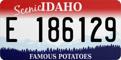 ID license plate E186129