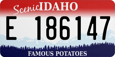 ID license plate E186147