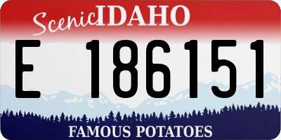 ID license plate E186151