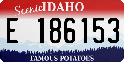 ID license plate E186153