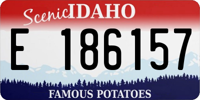 ID license plate E186157