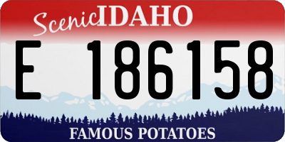 ID license plate E186158