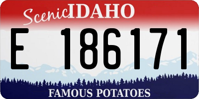 ID license plate E186171