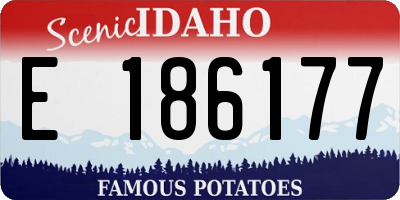 ID license plate E186177