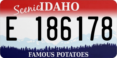 ID license plate E186178