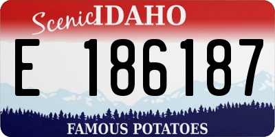 ID license plate E186187