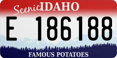 ID license plate E186188