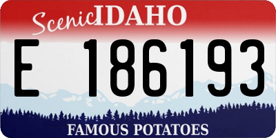 ID license plate E186193